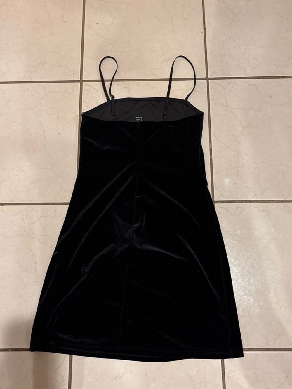 Black Velvet Spaghetti-Strap Dress